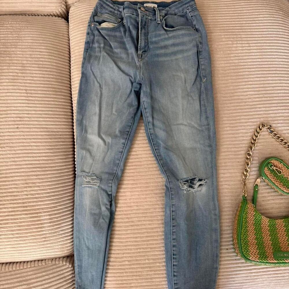 Good american blue denim skinny